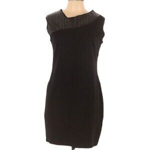 Barney’s New York Little Black Sheath Dress with Asymmetrical Neckline